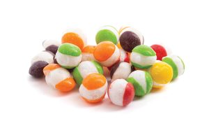 Freeze dried skittles